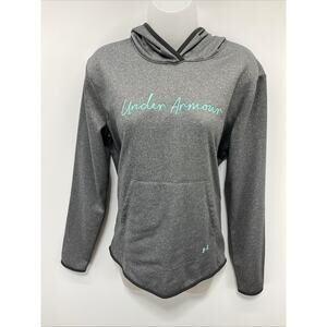 Under Armour Women’s Fleece Script Hoodie 1366956-010 Jet Gray M